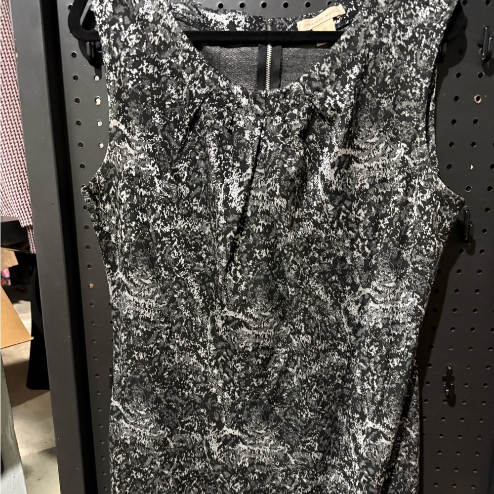 Jonathan Martin Black and White Midi Dress